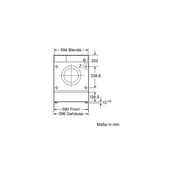 Neff W6441X1 8kg Einbau Waschmaschine, 60cm breit, 1400 U/min, Speed Perfect, Unwuchtkontrolle, Mengenerkennung, AquaStop, weiß