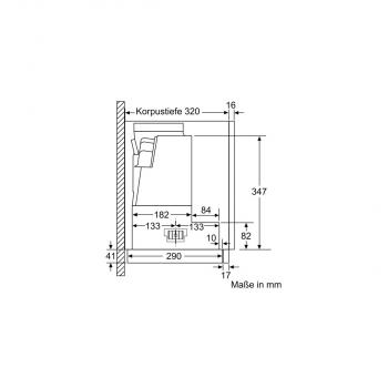 Neff D46ML54X1 N70 EEK: A Flachschirmhaube, 60cm breit, Ab-/Umluft, Dimmfunktion, Edelstahl