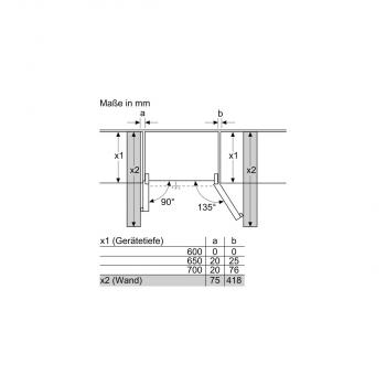 Neff KA3923IE0 N70 Amerikanische Side by Side Kombination, 90,8cm breit, 562L, NoFrost, Superkühlen, MultiAirflow, Edelstahl mit Antifingerprint