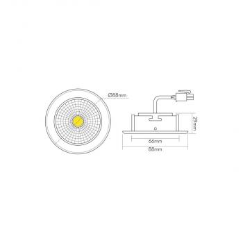 Nobile 5068 ECO Flat 8W ni.-geb. 3000K 38° 350mA, 780lm, nickel (1856756923)