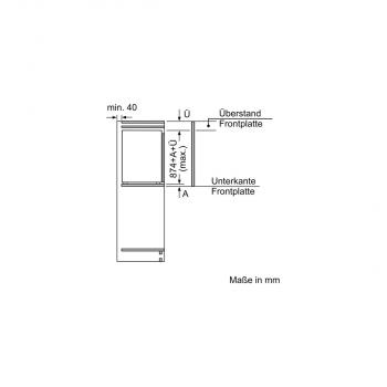 Neff KI1211SE0 N30 Einbau Kühlschrank, Nischenhöhe: 88cm, 136L, Temperaturregulierung, LED-Beleuchtung, Fresh Safe, Eco Air Flow