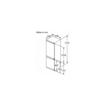 Neff KI7863DD0 Einbau Kühl-Gefrierkombination, Nischenhöhe 177 cm, Breite 56 cm, 260L, Festtürtechnik, NoFrost, LED Beleuchtung, 0 Grad Fach