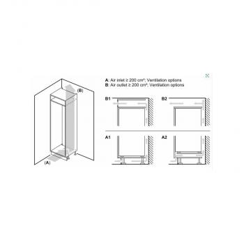 Neff KI7863DD0 Einbau Kühl-Gefrierkombination, Nischenhöhe 177 cm, Breite 56 cm, 260L, Festtürtechnik, NoFrost, LED Beleuchtung, 0 Grad Fach