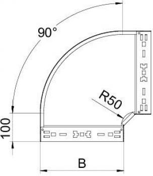 OBO Bettermann RBM 90 620 FS Bogen 90° (6041134), 200 mm