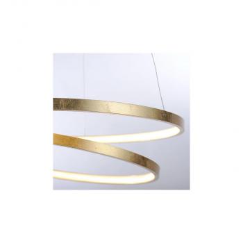 Paul Neuhaus LED-Pendelleuchte, gold, geschwungener Leuchtring, Dimmfunktion, modern, 30W, 4000lm (2472-12)