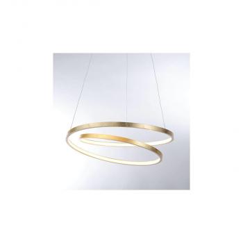 Paul Neuhaus LED-Pendelleuchte, gold, geschwungener Leuchtring, Dimmfunktion, modern, 30W, 4000lm (2472-12)