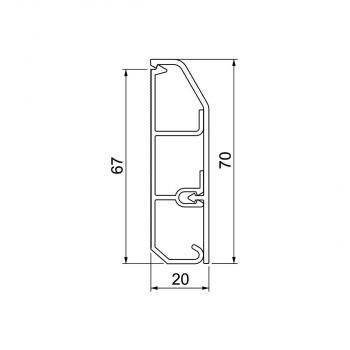 OBO Bettermann SL2070rws Sockelleistenkanal, 20x70mm, reinweiß, PVC, 2m (6132267)