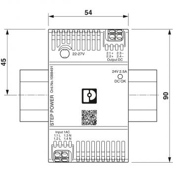 Phoenix Contact Stromversorgung - STEP3-PS/1AC/24DC/2.5/PT, 1,5A, 60W (1088491)