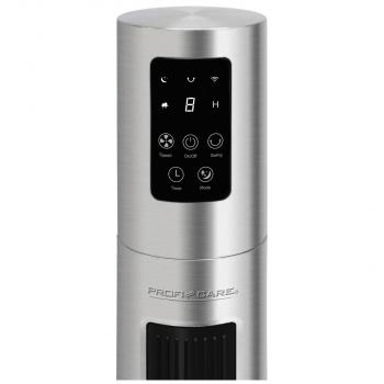 ProfiCare PC-TVL 3090 Tower-Ventilator, WiFi-Steuerung, VOICE CONTROL, inox-schwarz