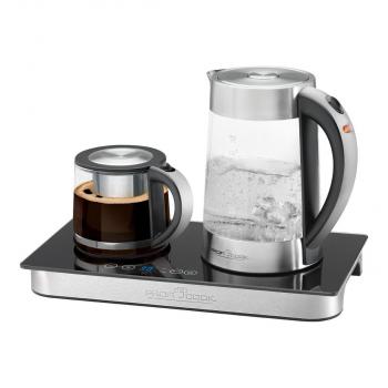 ProfiCook PC-TKS 1056 Tee-/Kaffeestation, 3 IN 1 Station, edelstahl/schwarz