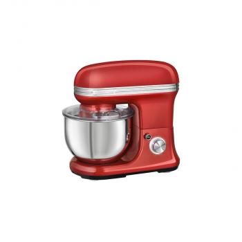 ARDEBO.de ProfiCook PC-KM 1197 Vintage Knetmaschine, 8 Geschwindigkeitsstufen, Softanlauf, Schnellspannfutter, rot/edelstahl