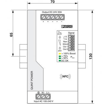 Phoenix Contact Stromversorgung - QUINT4-PS/1AC/24DC/20, 20A, 480W (2904602)