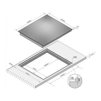 PKM KF4-2KB G Glaskeramikkochfeld, 59 cm breit, Touch Control, 9 Heizstufen, Timer, Kindersicherung, schwarz