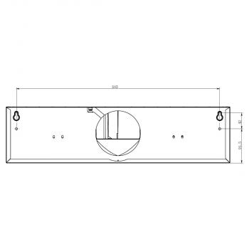 PKM UBH4060-2H Unterbauhaube, 60 cm breit, Umluftbetrieb, Abluftbetrieb, Fettfilter spülmaschinenfest, LED, edelstahl