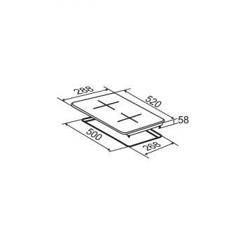 PKM EB-DCF-2X Glaskeramik - Doppelkochplatte, Sensor Touch Control, 9 Heizstufen, Timer, schwarz