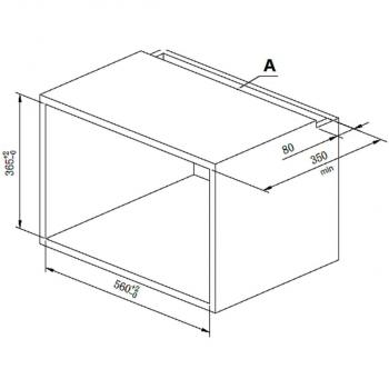 PKM MW800-20B EB Einbau-Mikrowelle, 800 W, 20 Liter, 6 Stufen, Auftaufunktion, Endsignal, Druckknopf, Drehteller, schwarz