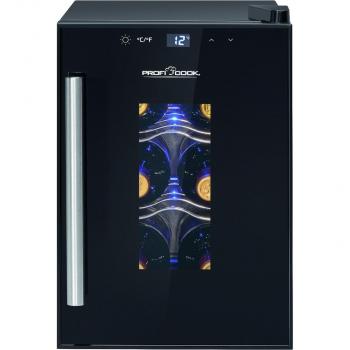 ARDEBO.de ProfiCook PC-WK 1230 Glastürkühlschrank, 17L, 25cm breit, Sensor Touch-Steuerung, Anti-Vibrationssystem, schwarz