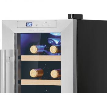 ProfiCook PC-WK 1233 Glastürkühlschrank, 23 L, 43 cm breit, Anti-Vibrationssystem, Thermoelektrische Kühlung, schwarz