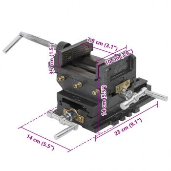 Maschinenschraubstock Kreuztisch Handbetrieb 78 mm