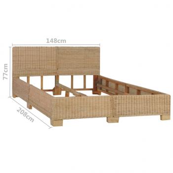 Bettrahmen Rattan Handgeflochten 140x200 cm