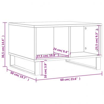 Couchtisch Schwarz 60x50x36,5 cm Holzwerkstoff