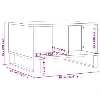 Couchtisch Braun Eichen-Optik 60x50x36,5 cm Holzwerkstoff