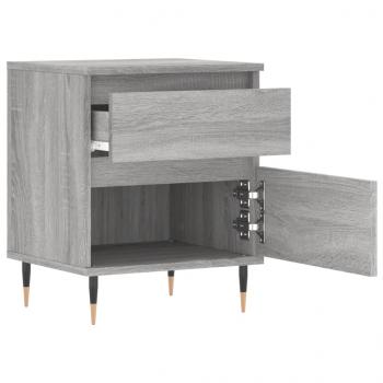 Nachttische 2 Stk. Grau Sonoma 40x35x50 cm Holzwerkstoff