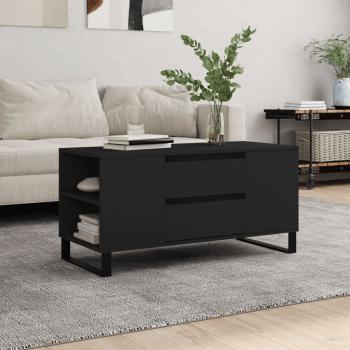 ARDEBO.de - Couchtisch Schwarz 102x44,5x50 cm Holzwerkstoff