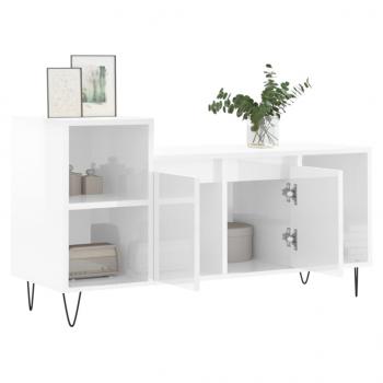 TV-Schrank Hochglanz-Weiß 100x35x55 cm Holzwerkstoff