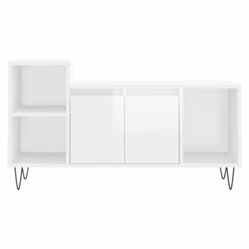 TV-Schrank Hochglanz-Weiß 100x35x55 cm Holzwerkstoff