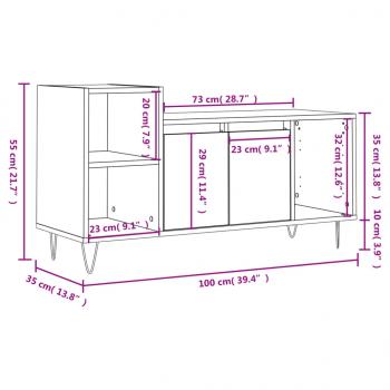 TV-Schrank Sonoma-Eiche 100x35x55 cm Holzwerkstoff