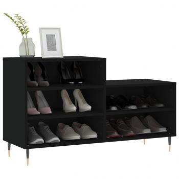 Schuhregal Schwarz 102x36x60 cm Holzwerkstoff