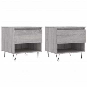 Couchtische 2 Stk. Grau Sonoma 50x46x50 cm Holzwerkstoff