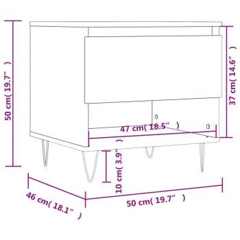 Couchtische 2 Stk. Schwarz 50x46x50 cm Holzwerkstoff