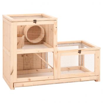 ARDEBO.de - Hamsterkäfig 81x40x60 cm Massivholz Tanne