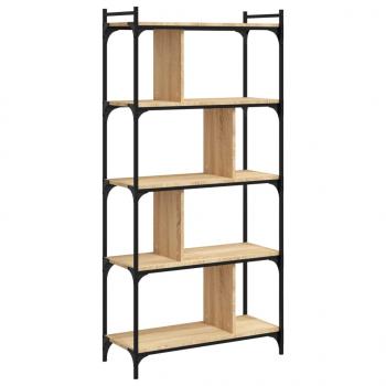 Bücherregal 5 Böden Sonoma-Eiche 76x32x158 cm Holzwerkstoff