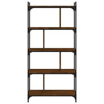 Bücherregal 5 Böden Braun Eiche-Optik 76x32x158cm Holzwerkstoff