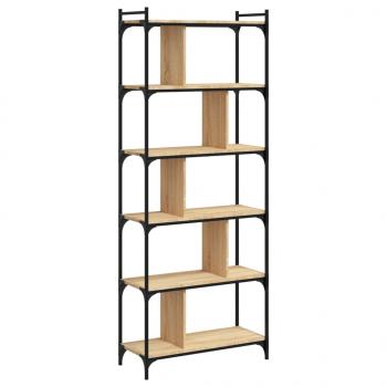 Bücherregal 6 Böden Sonoma-Eiche 76x32x192 cm Holzwerkstoff