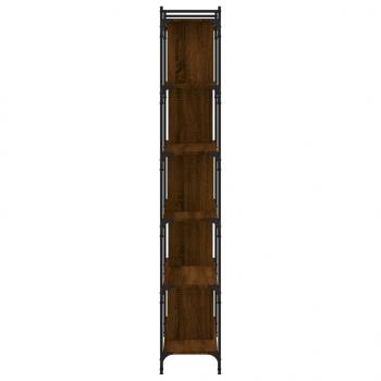 Bücherregal 6 Böden Braun Eiche-Optik 76x32x192cm Holzwerkstoff