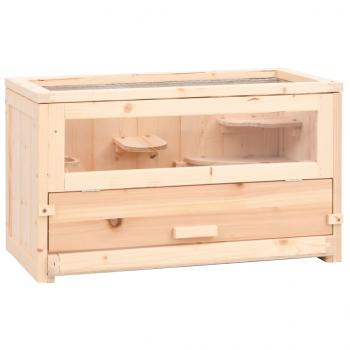 ARDEBO.de - Hamsterkäfig 60x30x35 cm Massivholz Tanne