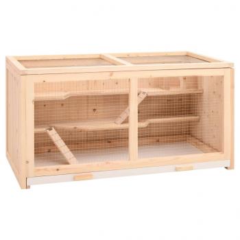 ARDEBO.de - Hamsterkäfig 104x52x54 cm Massivholz Tanne