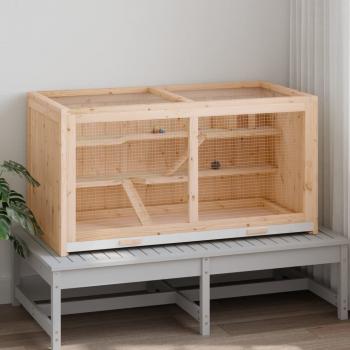 Hamsterkäfig 104x52x54 cm Massivholz Tanne