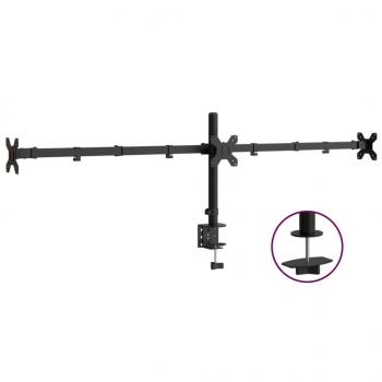 Tischhalterung für 3 Monitore Schwarz Stahl VESA 75/100 mm