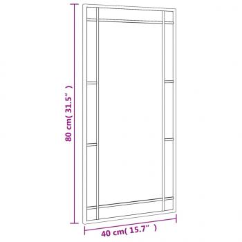 Wandspiegel Schwarz 40x80 cm Rechteckig Eisen