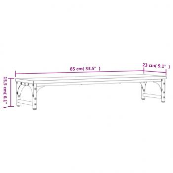 Monitorständer Schwarz 85x23x15,5 cm Holzwerkstoff