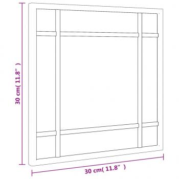 Wandspiegel Schwarz 30x30 cm Quadratisch Eisen