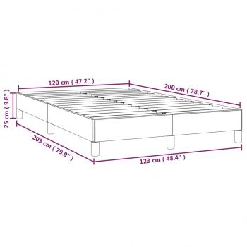 Bettgestell Dunkelbraun 120x200 cm Stoff