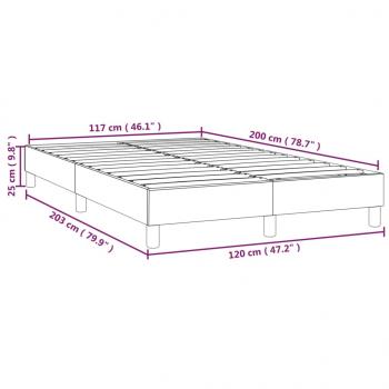 Bettgestell Dunkelbraun 120x200 cm Stoff