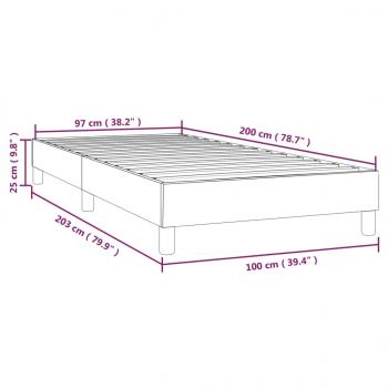 Bettgestell Grau 100x200 cm Kunstleder