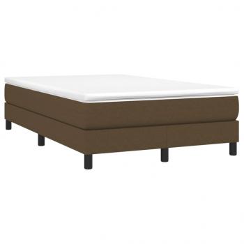 Boxspringbett mit Matratze Dunkelbraun 120x200 cm Stoff